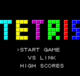Tetris title screen