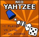 Neo Yahtzee title screen